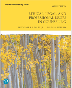 Ethical, Legal, and Professional Issues in Counseling 6th Edition eBook cover