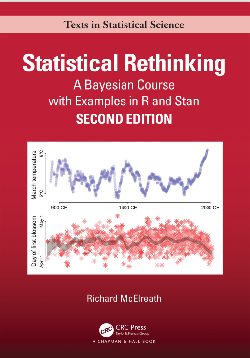 Statistical Rethinking:A Bayesian Course with Examples in R and STAN 2nd Edition eBook cover