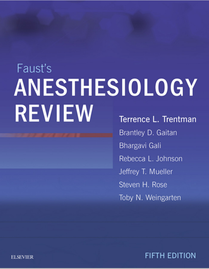 Faust's Anesthesiology Review 5th Edition eBook cover