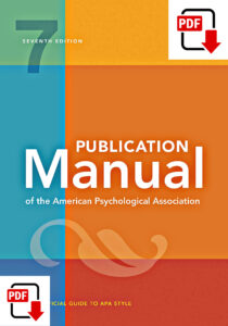 Publication Manual of the American Psychological Asso: 7th Edition eBook cover