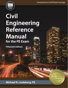 Civil Engineering Reference Manual for the PE Exam by Michael 15th Edition eBook cover