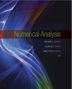 Numerical Analysis 10th Edition by Richard L. Burden eBook cover