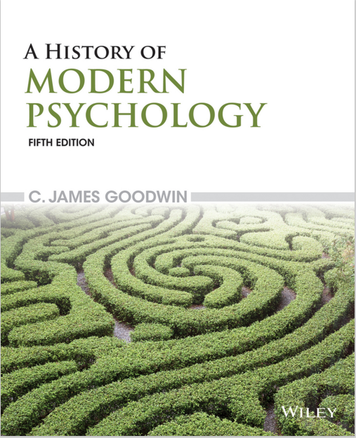 A History of Modern Psychology 5th Edition by C. James Goodwin eBook cover