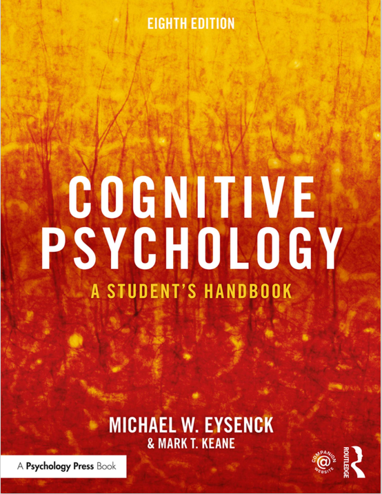 Cognitive Psychology: A Student's Handbook 8th Edition- eBook cover