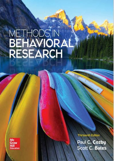 Cozby: Methods in Behavioral Research 13th edition eBook cover