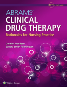 Abrams' Clinical Drug Therapy: Rationales for Nursing Practice 12th Edition eBook cover