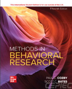 Methods in Behavioral Research ISE 15th Edition eBook cover