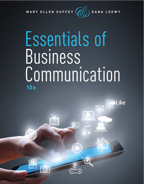 Essentials of Business Communication 10th Edition by Mary Ellen eBook cover