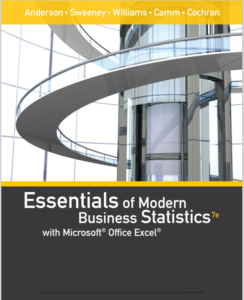 Essentials of Modern Business Statistics with MicrosoftOffice Excel 7th Edition eBook cover