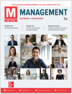 M: Management 7th Edition By Thomas Bateman, Robert Konopaske eBook cover