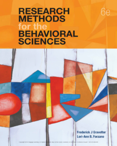 Research Methods for the Behavioral Sciences 6th Edition , eBook cover