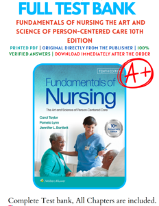 Test Bank Fundamentals of Nursing:The Art and Science 10th Edition 9781975168155 eBook cover