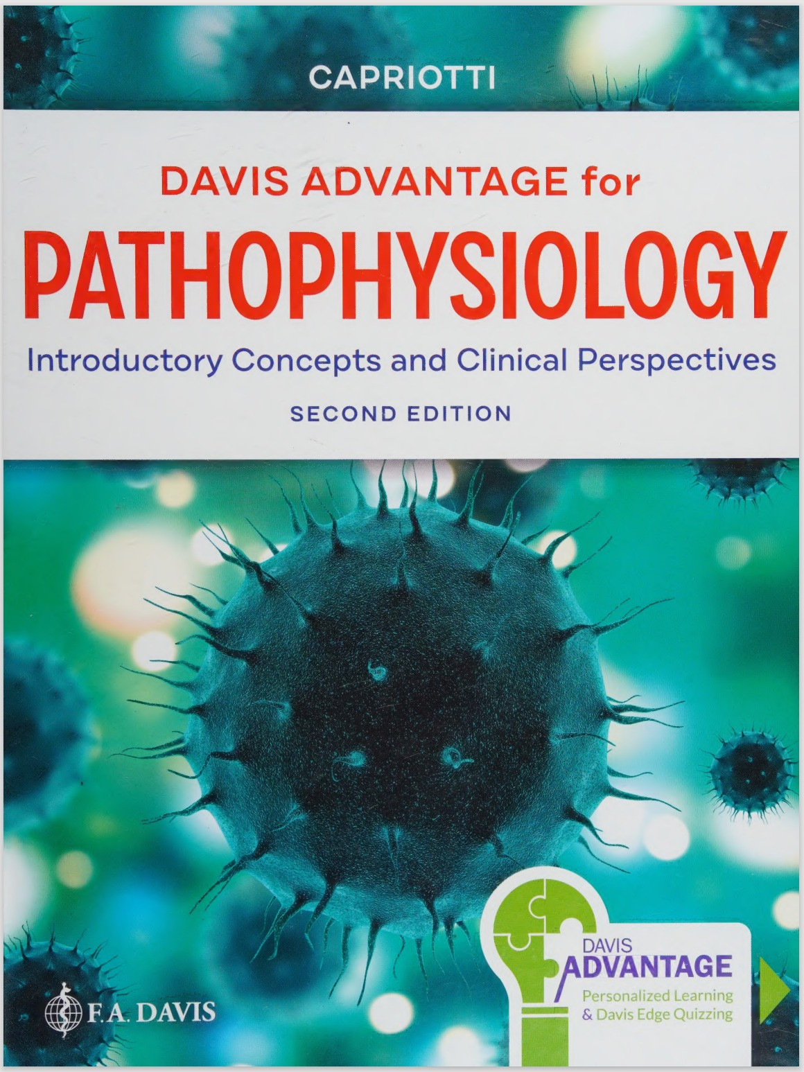 Davis Advantage for Pathophysiology: Introductory Concepts and Clinical Perspect eBook cover